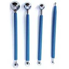 Mostrar detalhes de Estecas Boleador Ponta em Metal ZN650 4pçs - GME Imagem de Estecas Boleador Ponta em Metal ZN650 4pçs - GME